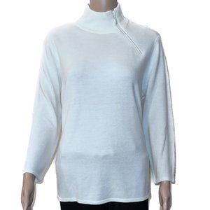 Designers Originals White Fluffy Soft Women's Turtleneck